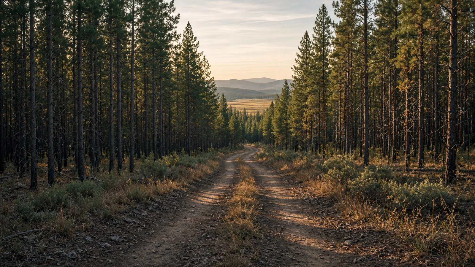 Empty Island Park lodgepole two-track toward Harriman meadows, Fremont County, Idaho