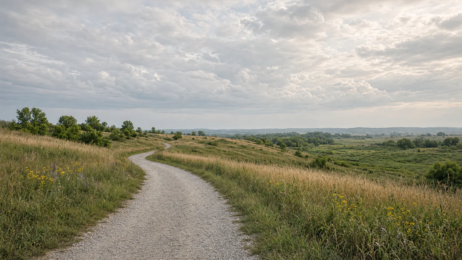 Empty outdoor trail landscape in Boone County, Illinois