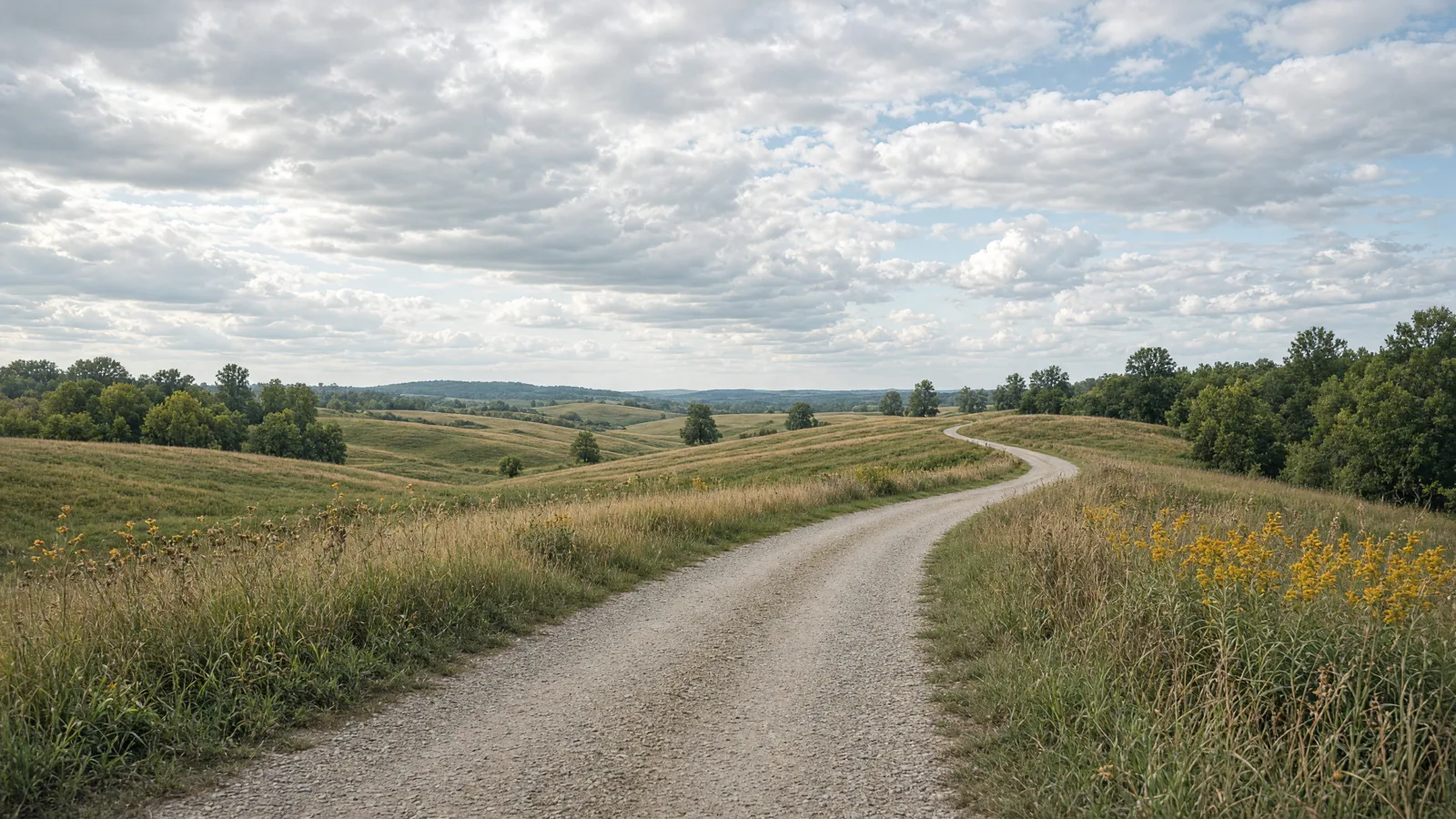 Empty outdoor trail landscape in Clark County, Illinois