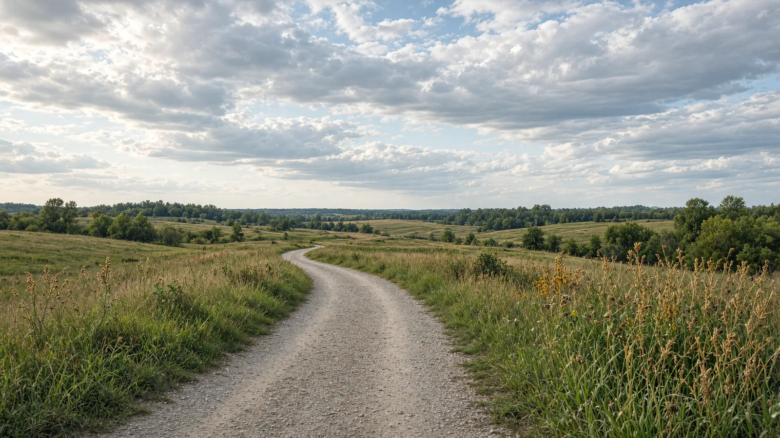 Empty outdoor trail landscape in Coles County, Illinois