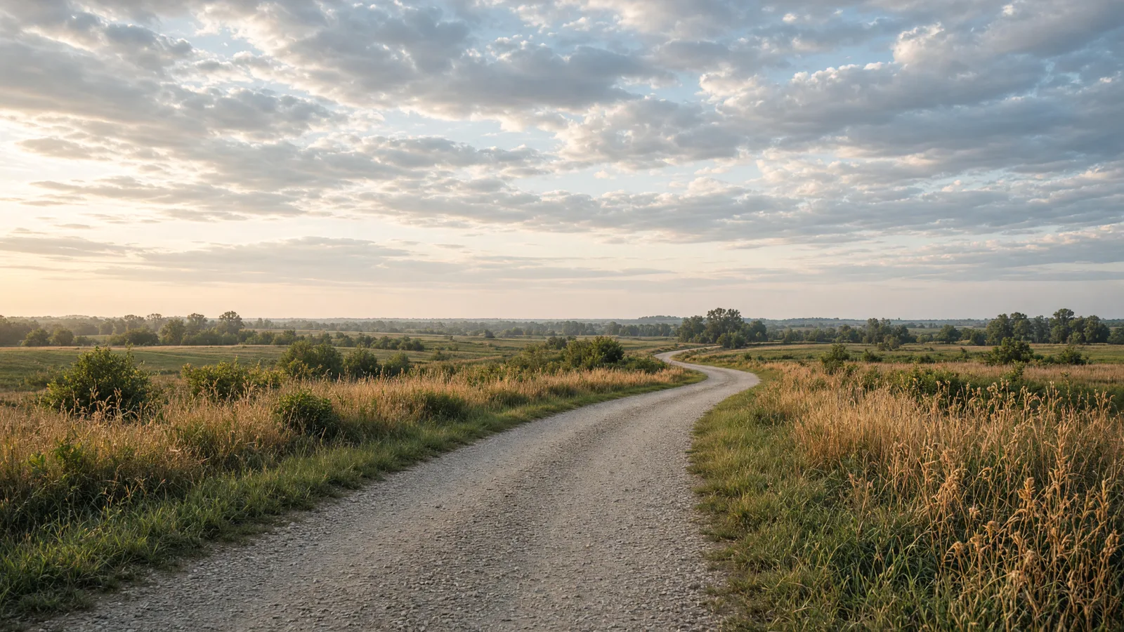 Empty outdoor trail landscape in Douglas County, Illinois