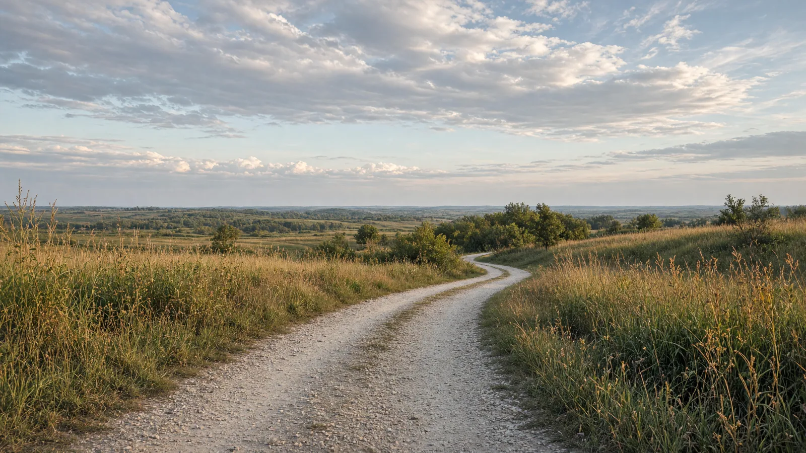 Empty outdoor trail landscape in Fayette County, Illinois