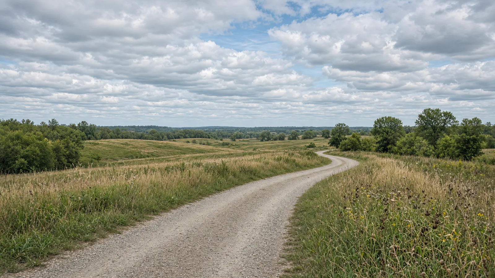 Empty outdoor trail landscape in Franklin County, Illinois
