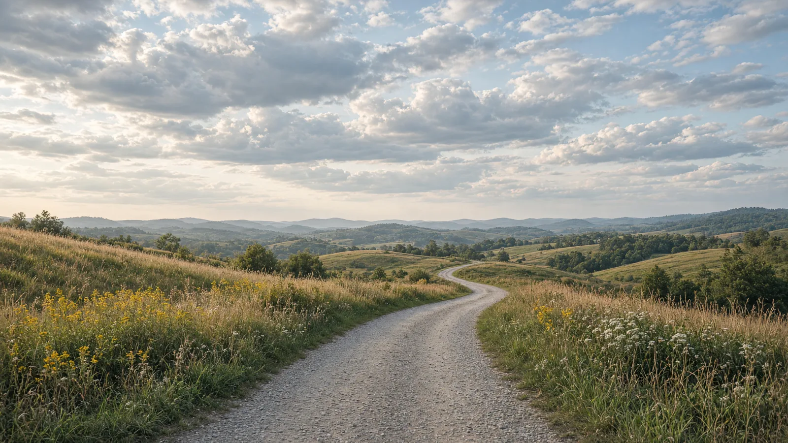 Empty outdoor trail landscape in Fulton County, Illinois