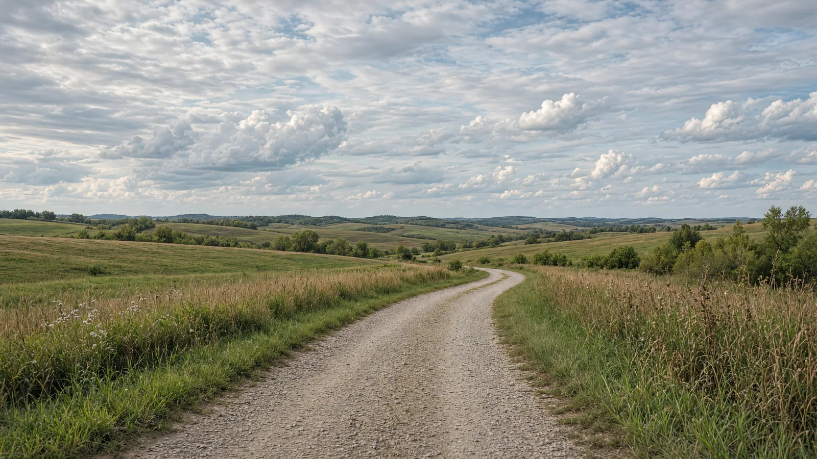 Empty outdoor trail landscape in Henry County, Illinois
