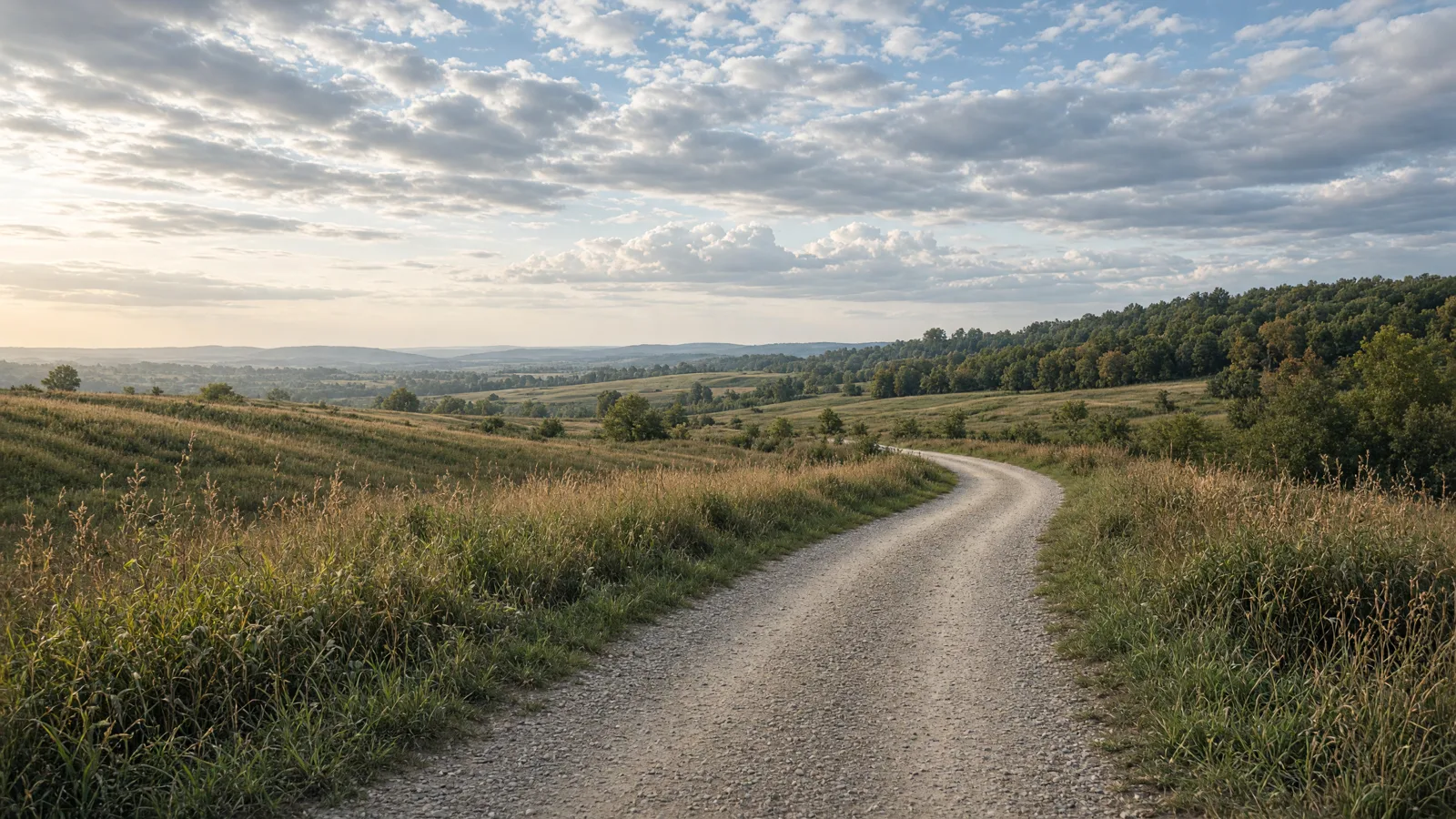 Empty outdoor trail landscape in Lasalle County, Illinois