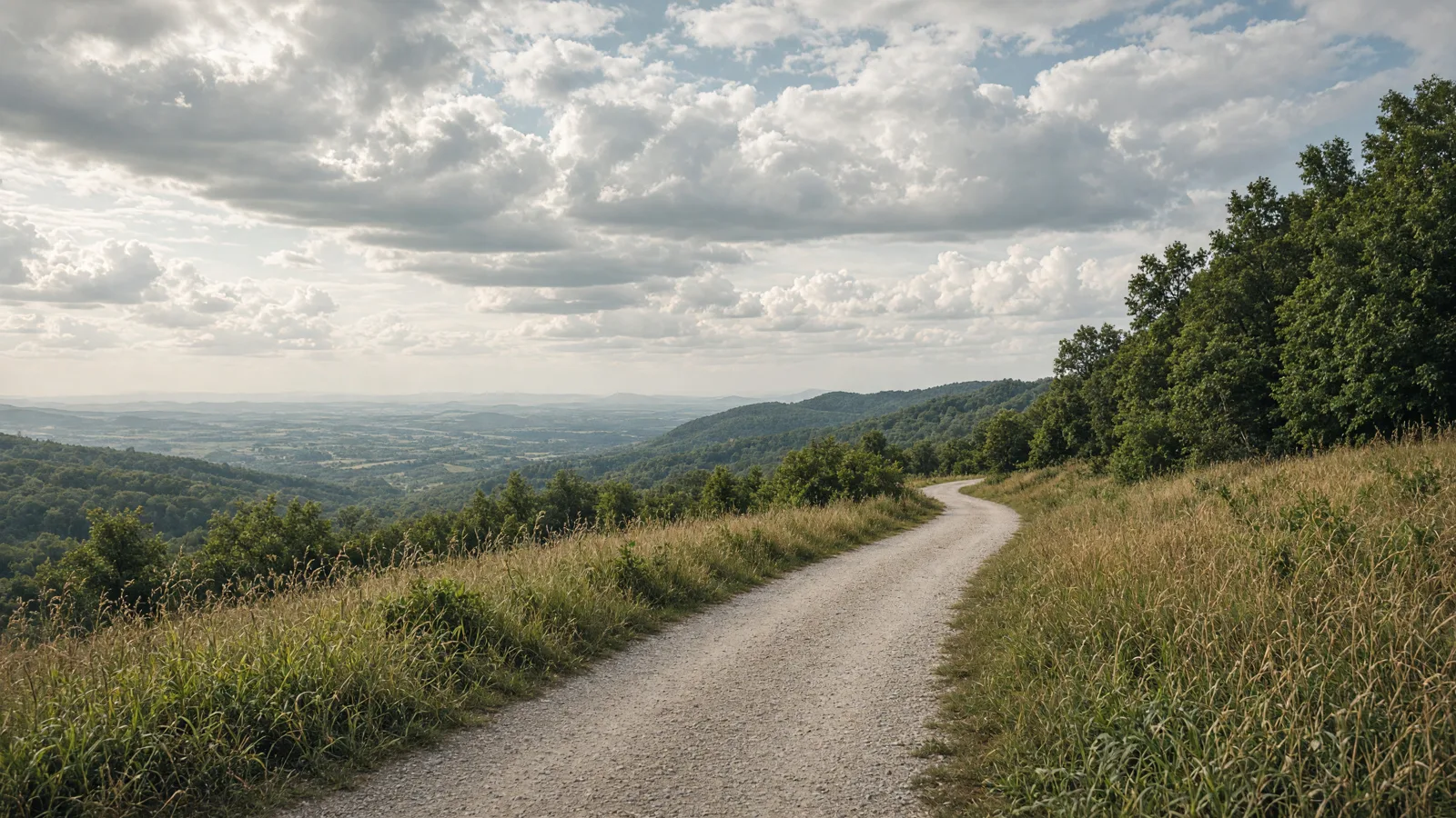 Empty outdoor trail landscape in Monroe County, Illinois