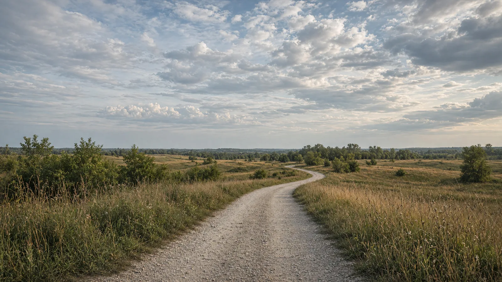 Empty outdoor trail landscape in Montgomery County, Illinois