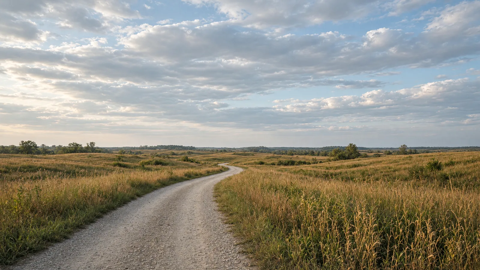 Empty outdoor trail landscape in Stark County, Illinois
