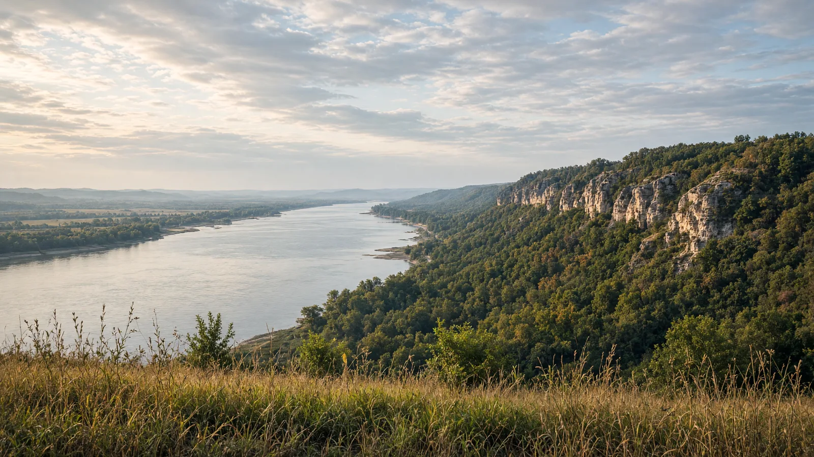 Mississippi River bluffs along the Great River Road, Illinois
