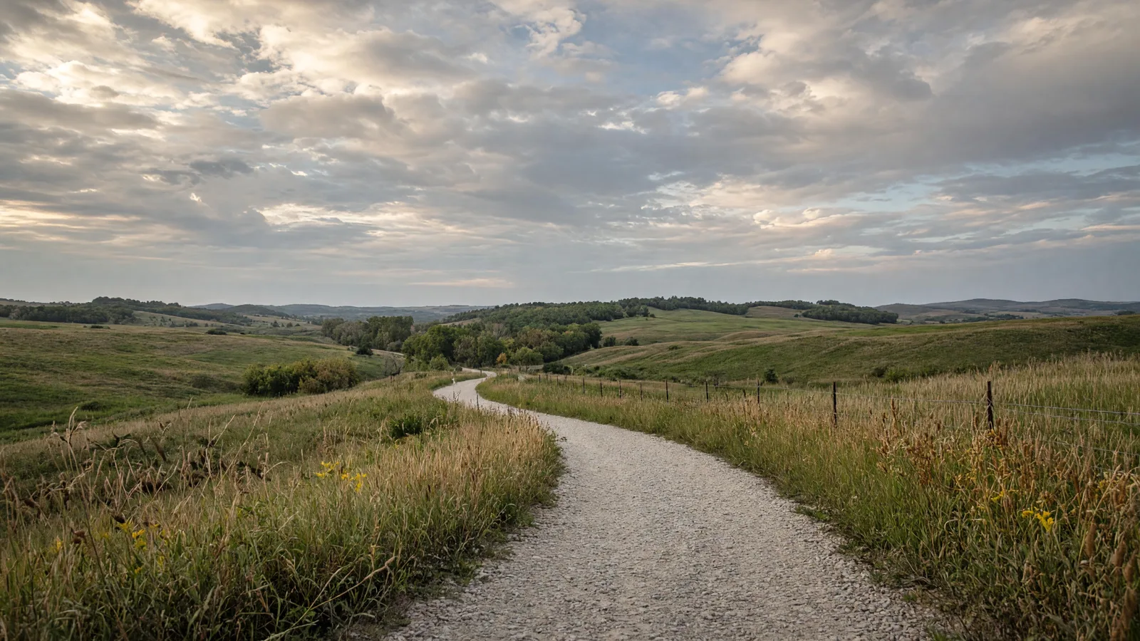 Empty outdoor trail landscape in Stephenson County, Illinois
