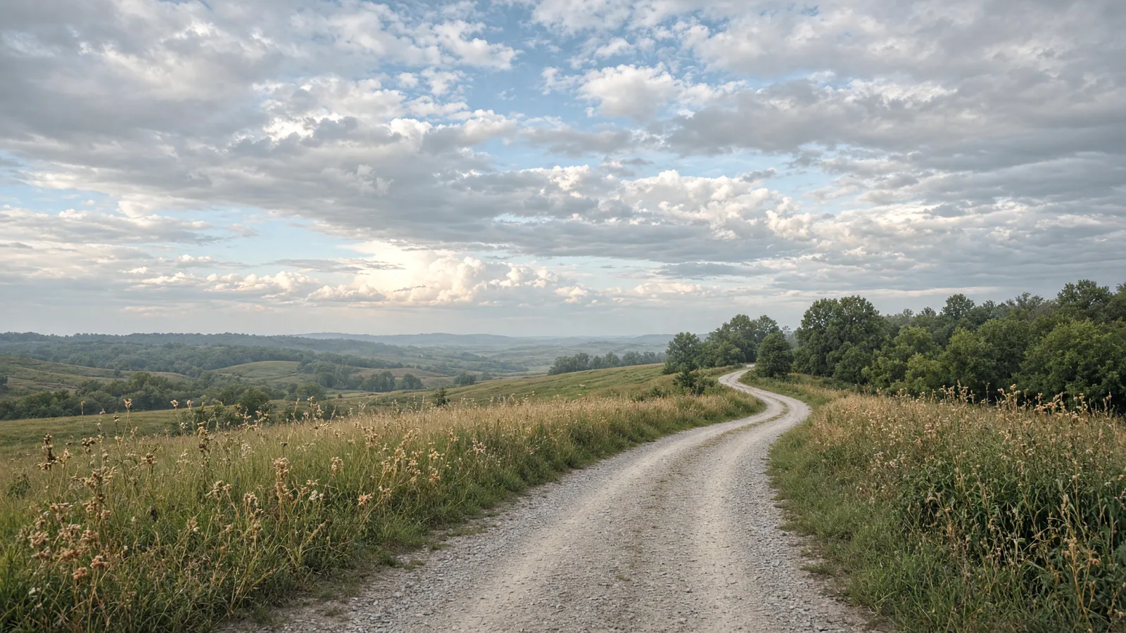 Empty outdoor trail landscape in Tazewell County, Illinois