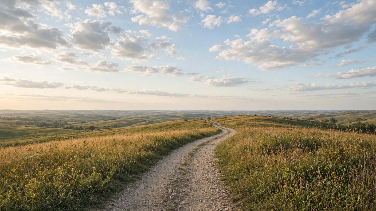 Empty outdoor trail landscape in Warren County, Illinois