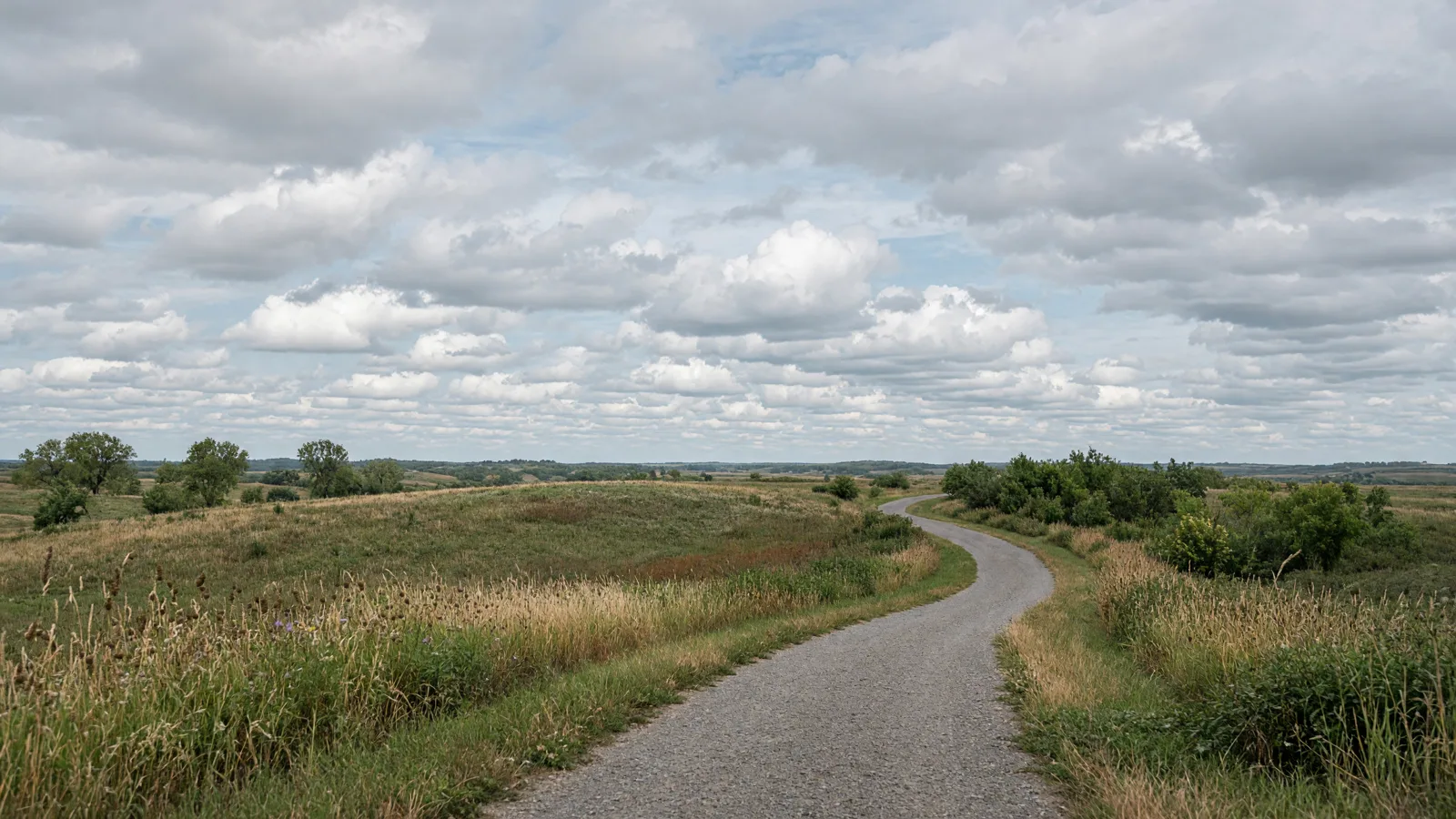Empty outdoor trail landscape in Winnebago County, Illinois