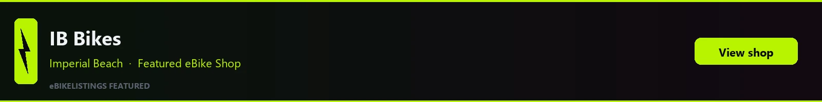 Featured local eBike shop banner: IB Bikes