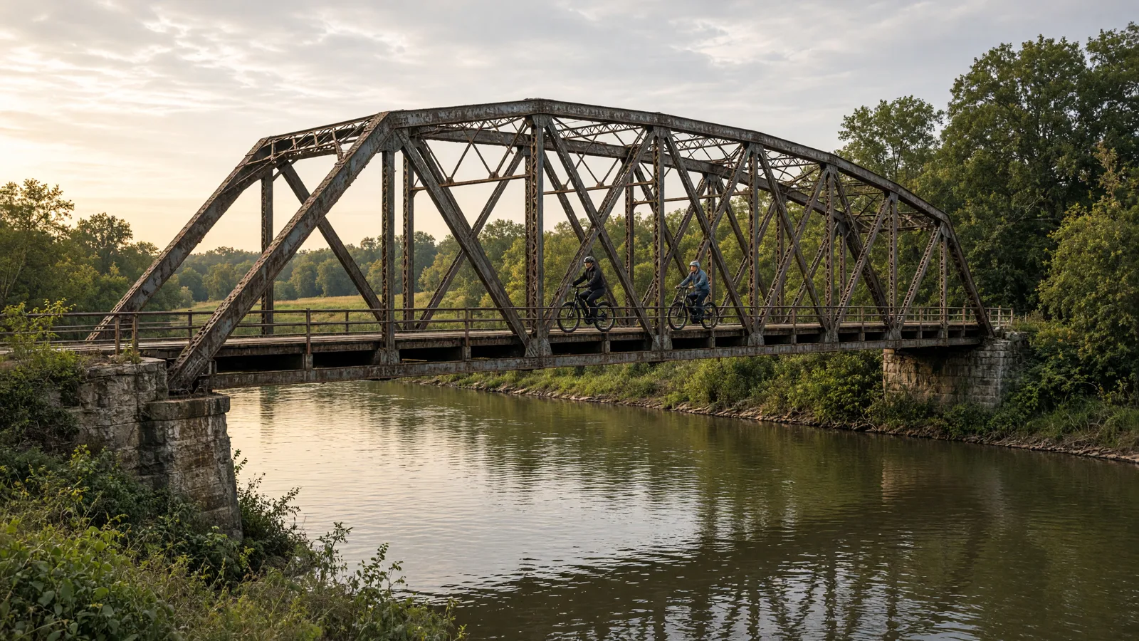 Scene in Boone County, Indiana — bridge crossing