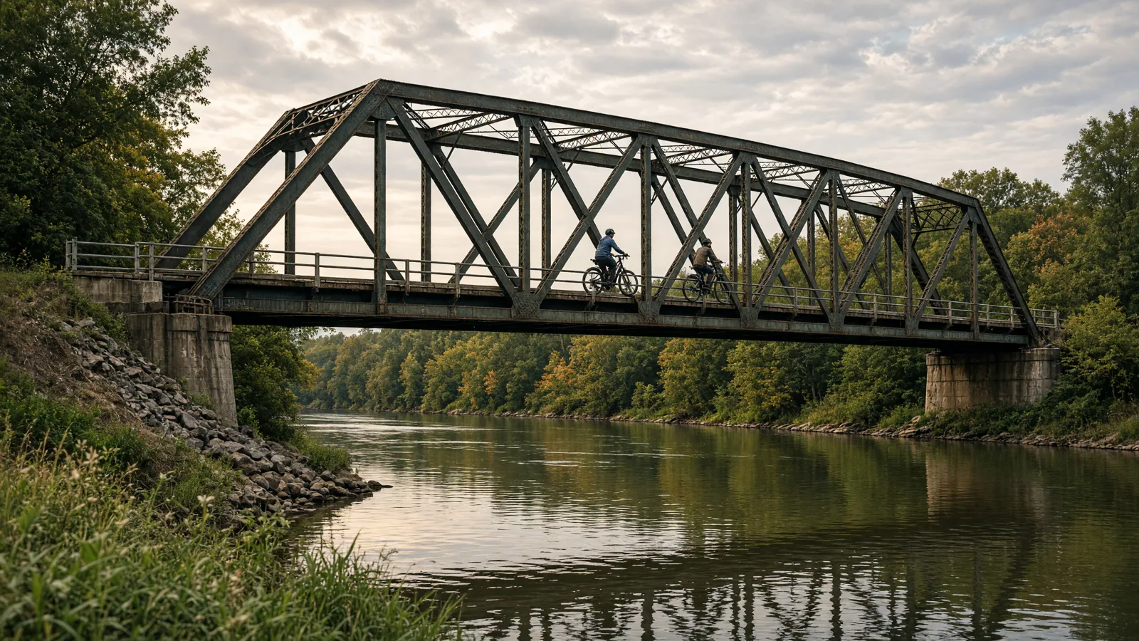 Scene in Clinton County, Indiana — bridge crossing