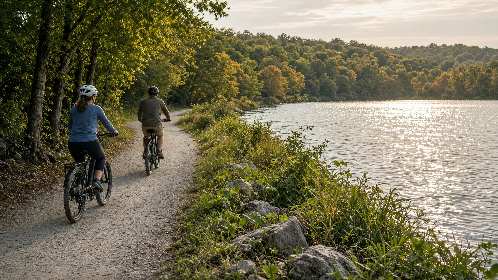 Empty outdoor trail landscape in Dubois County, Indiana