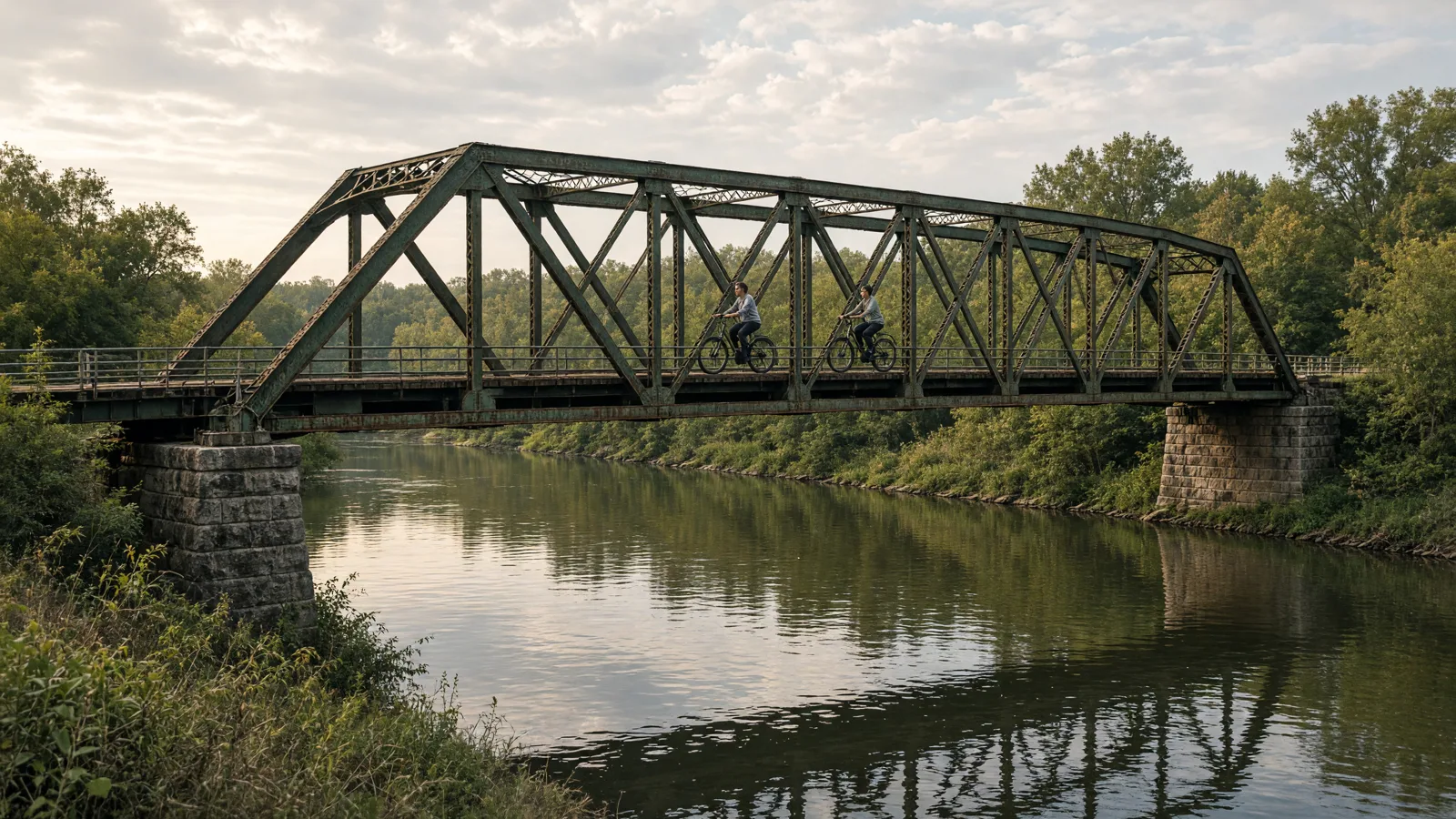 Scene in Hancock County, Indiana — bridge crossing