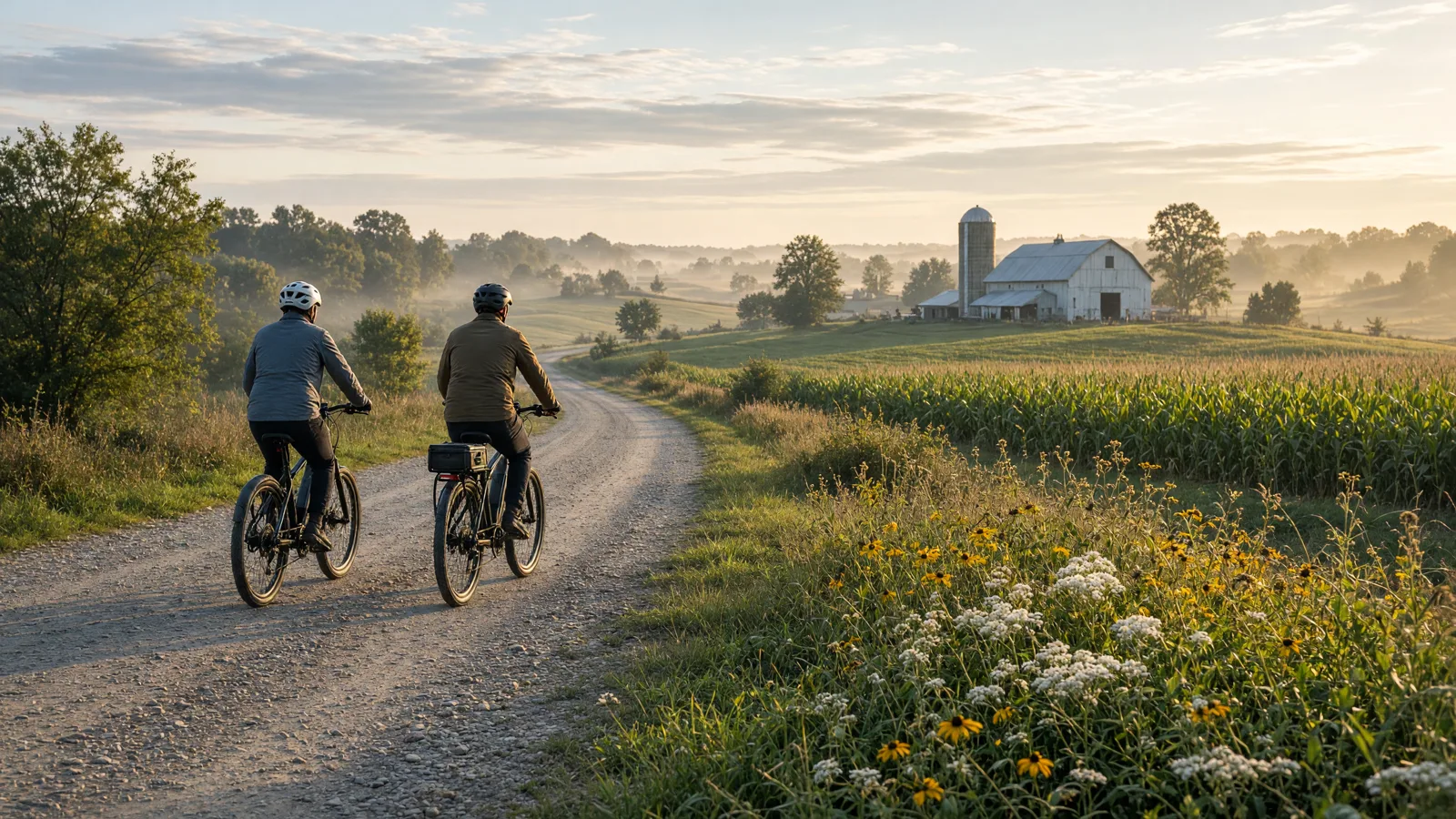 Scene in Hendricks County, Indiana — farm road