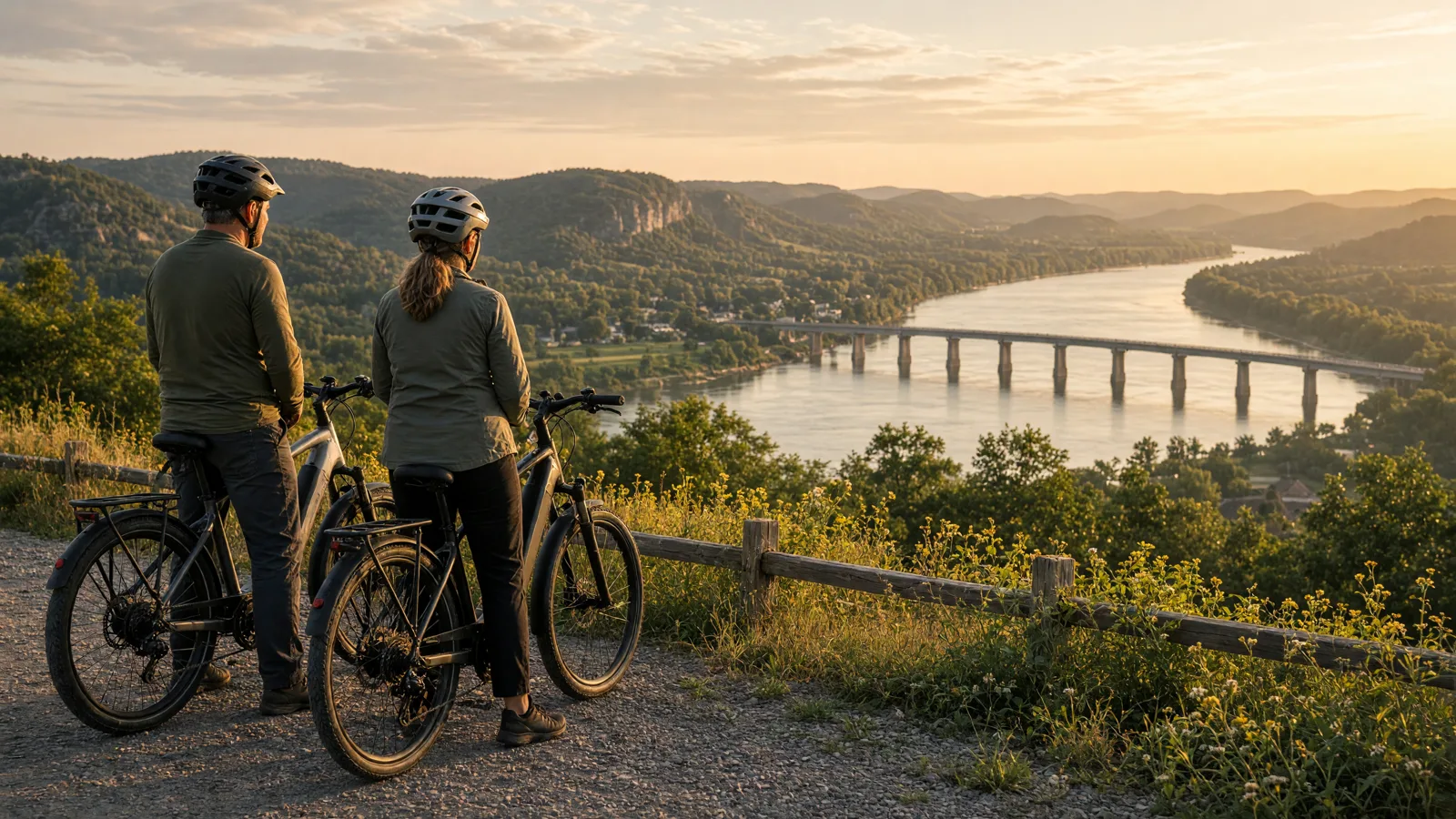Scene in Jefferson County, Indiana — ebike overlook