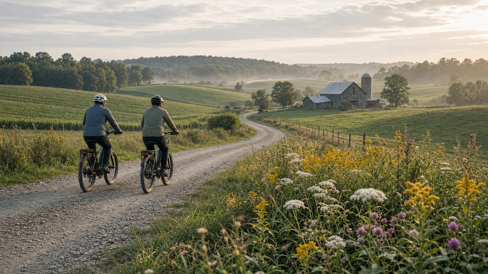 Scene in Laporte County, Indiana — farm road