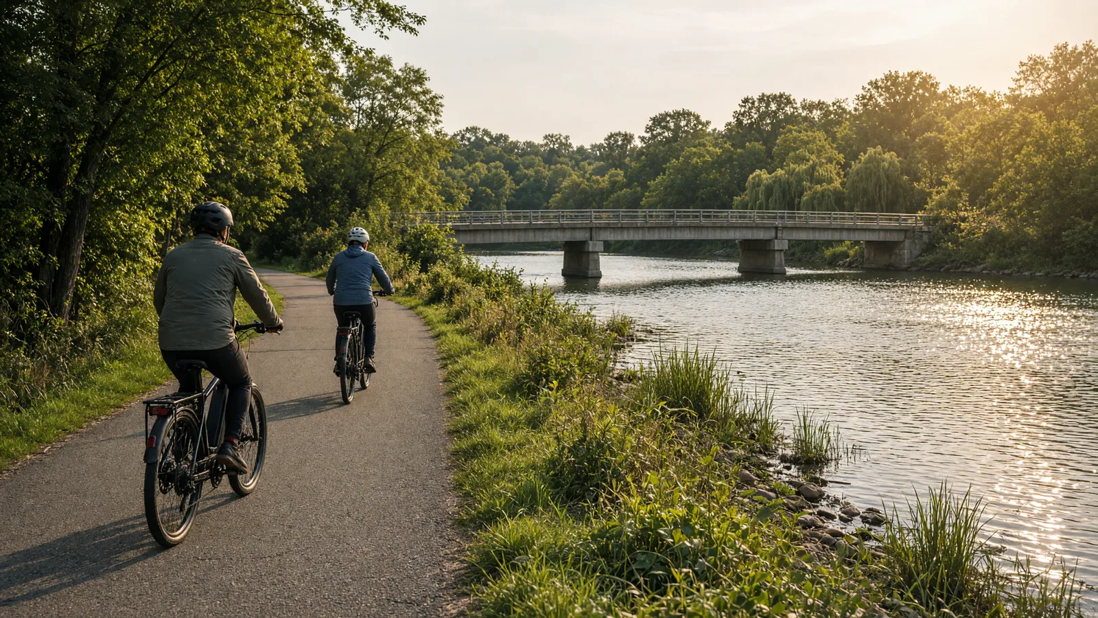 Scene in Madison County, Indiana — lakeside ride
