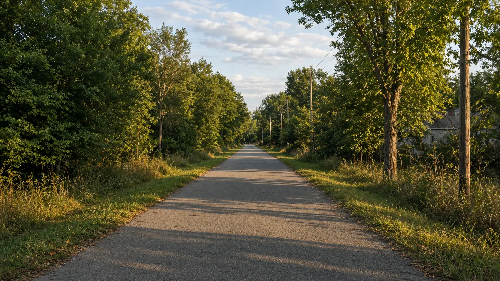 Empty outdoor trail landscape in Marion County, Indiana