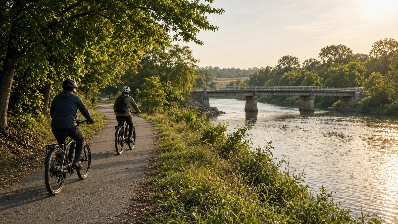 Scene in Miami County, Indiana — lakeside ride