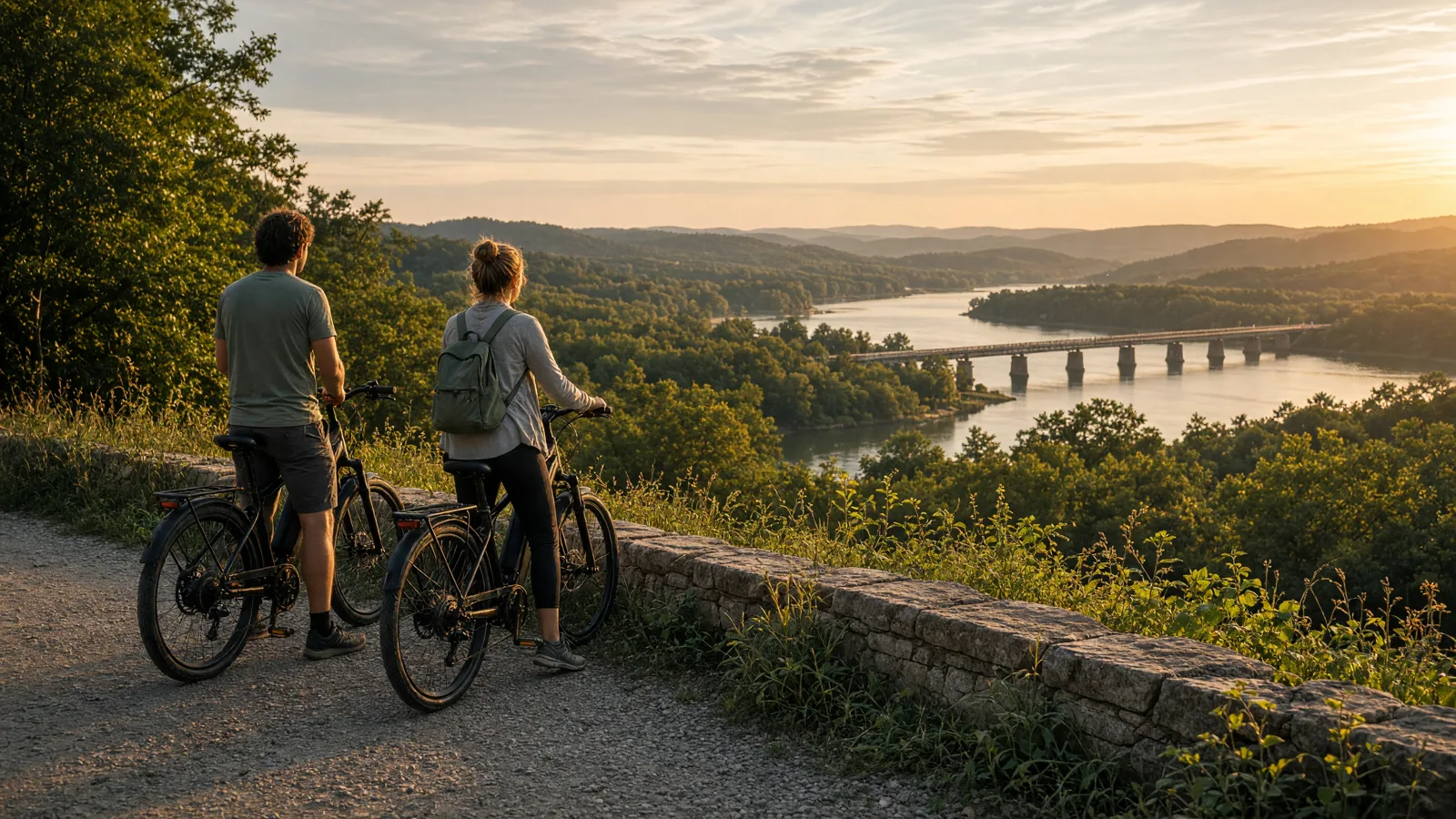 Scene in Monroe County, Indiana — ebike overlook