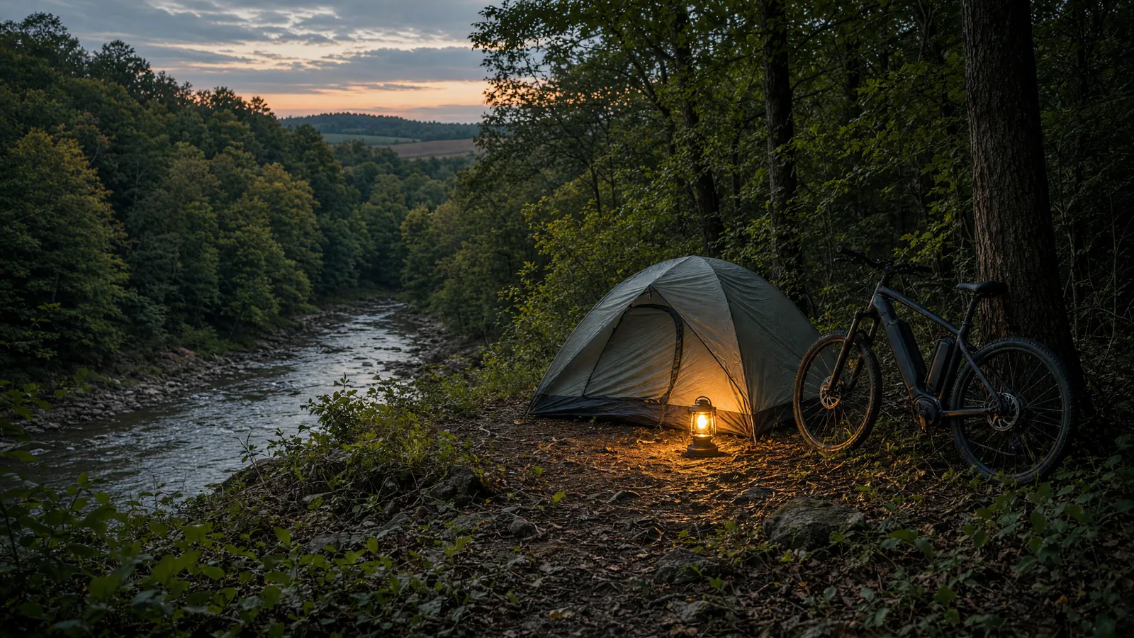 Scene in Rush County, Indiana — camping ridge