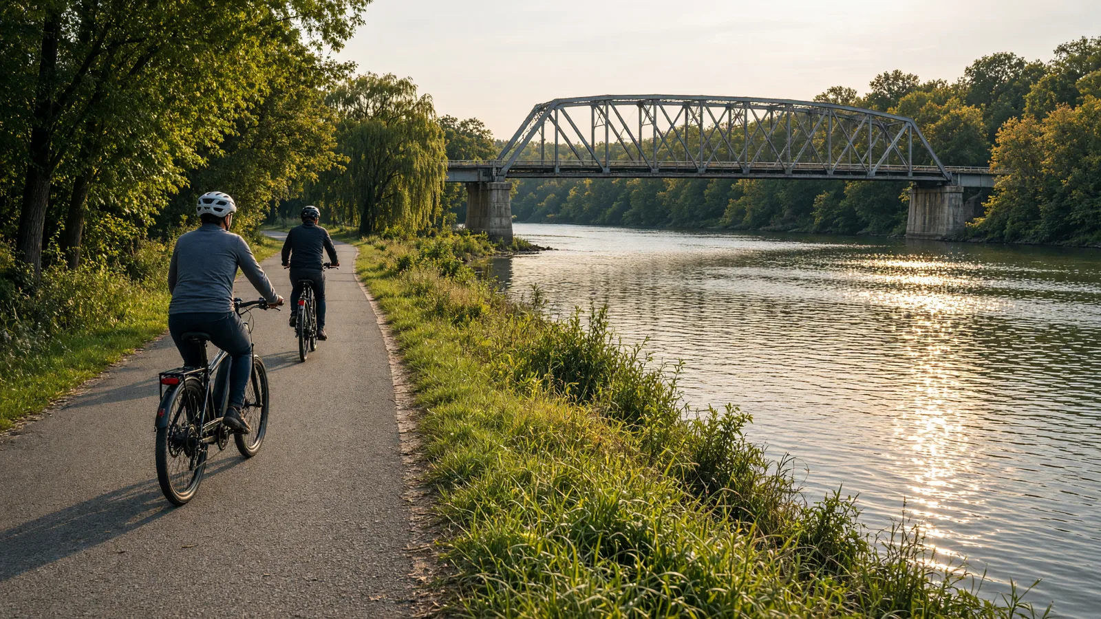 Scene in Shelby County, Indiana — lakeside ride