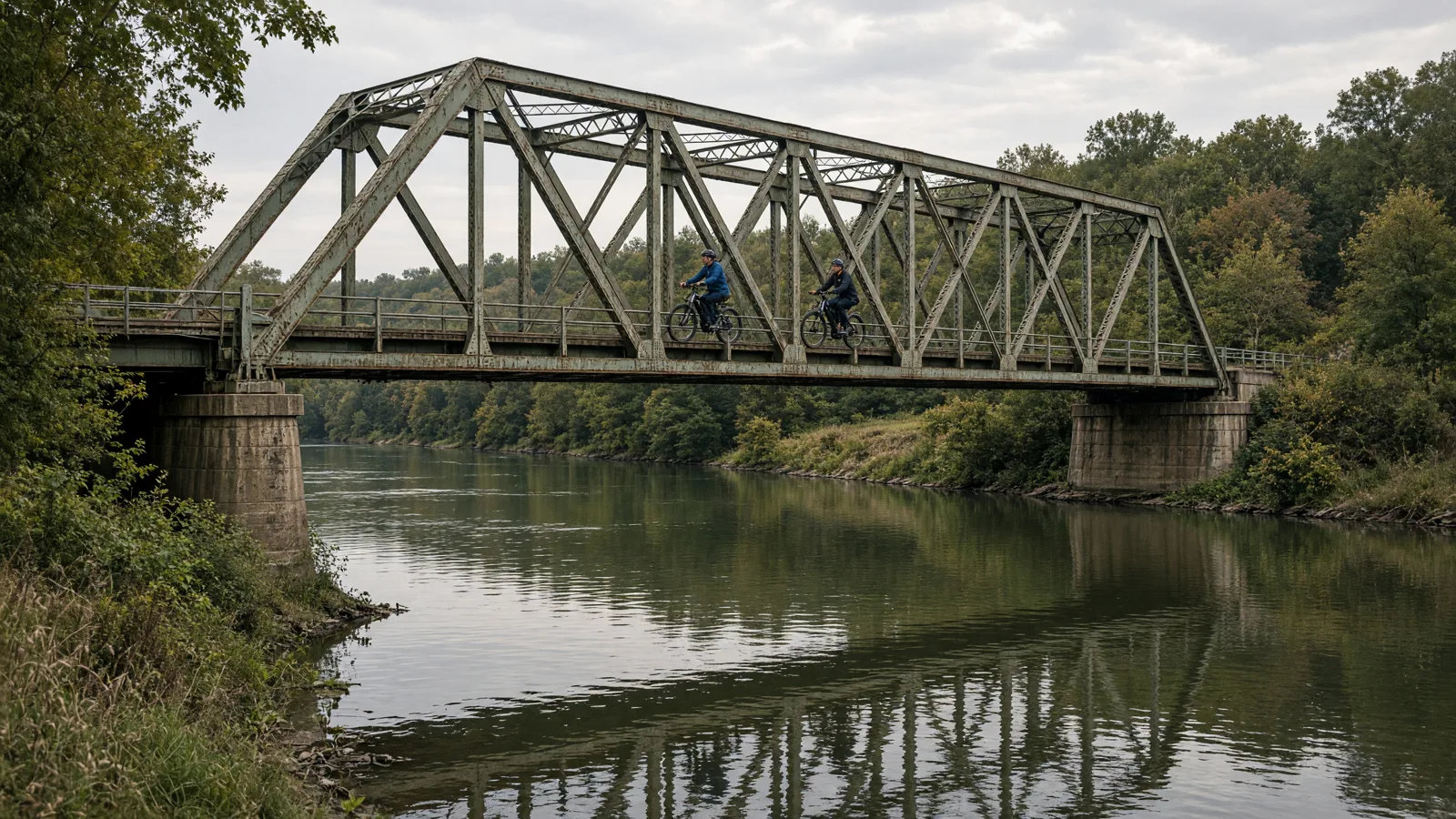 Scene in St Joseph County, Indiana — bridge crossing