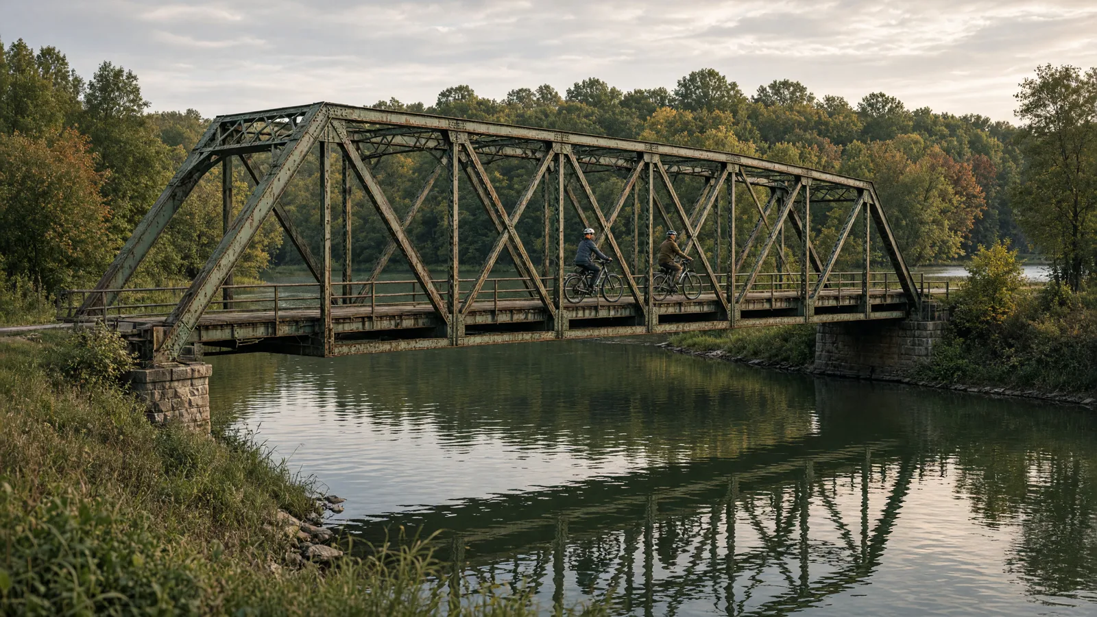 Scene in Steuben County, Indiana — bridge crossing