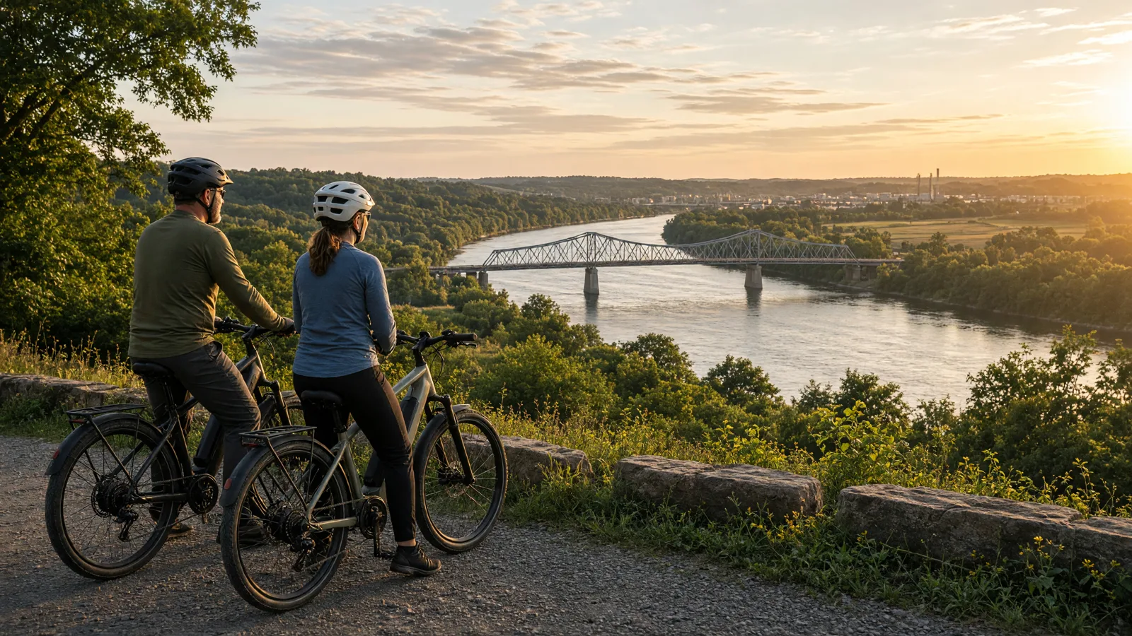 Scene in Vigo County, Indiana — ebike overlook