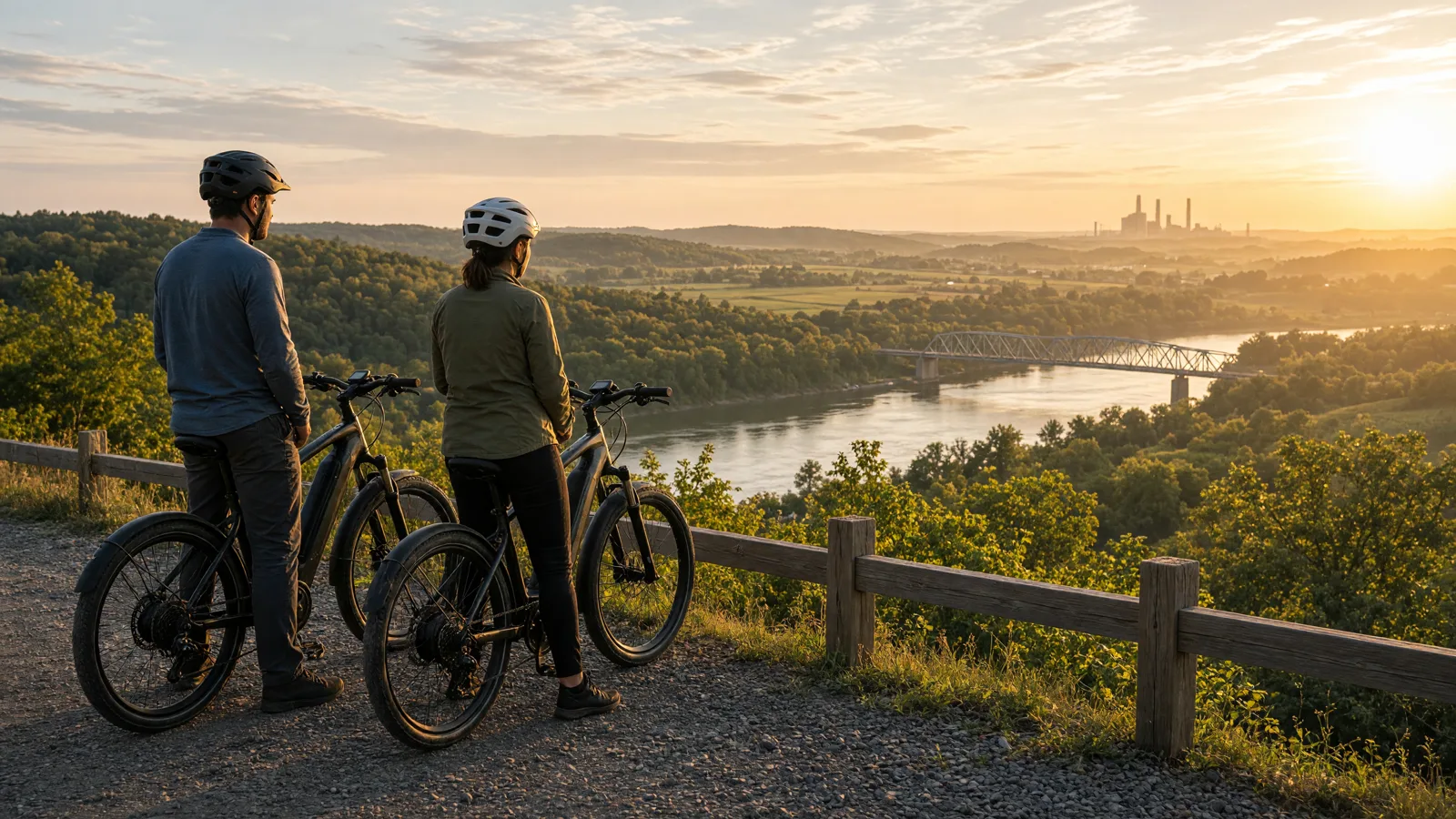 Scene in Warrick County, Indiana — ebike overlook
