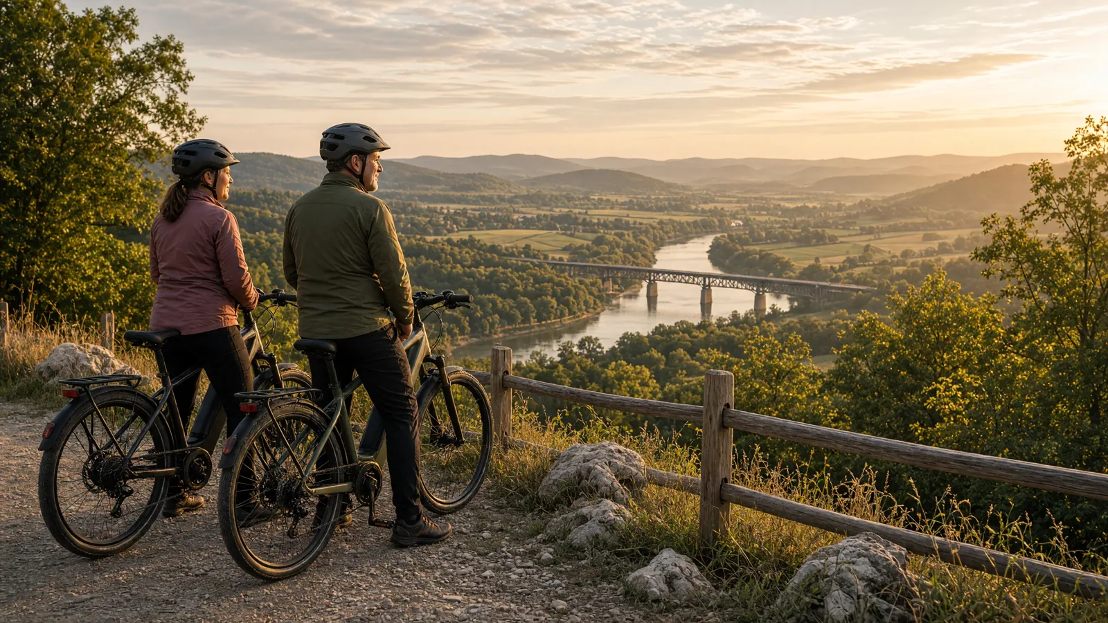 Scene in Washington County, Indiana — ebike overlook