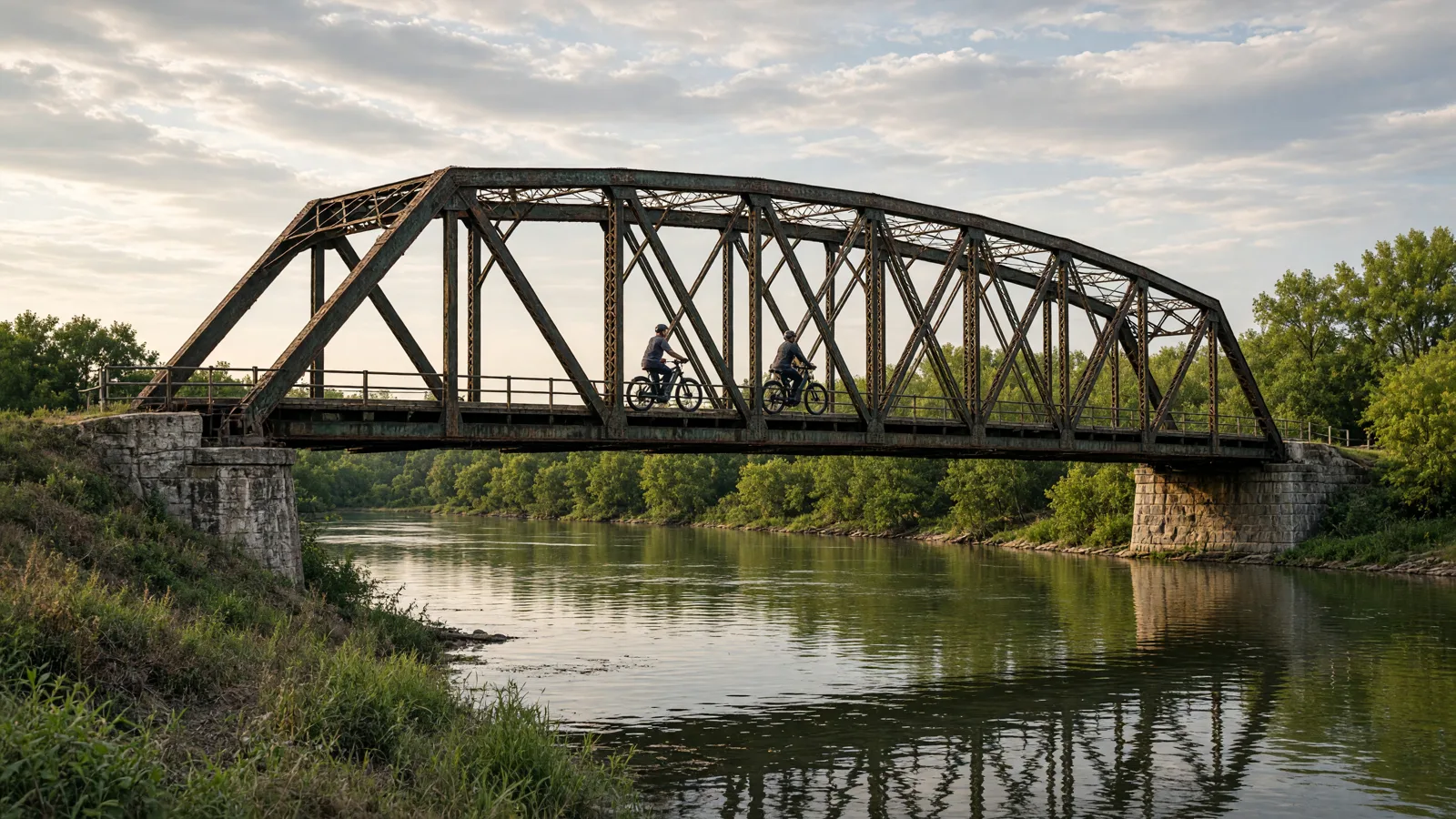 Scene in Butler County, Kansas, bridge crossing