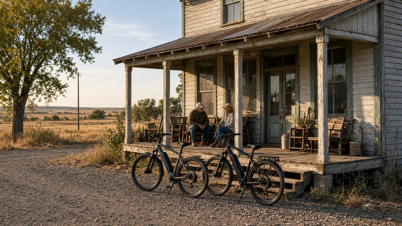 Scene in Gray County, Kansas, country store