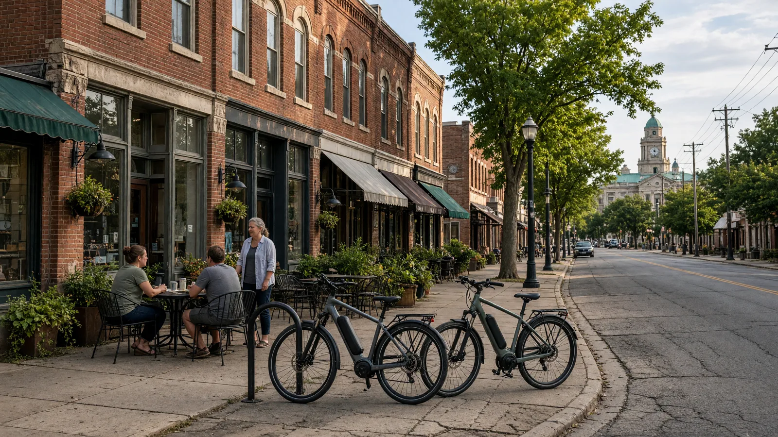 Scene in Leavenworth County, Kansas, downtown main