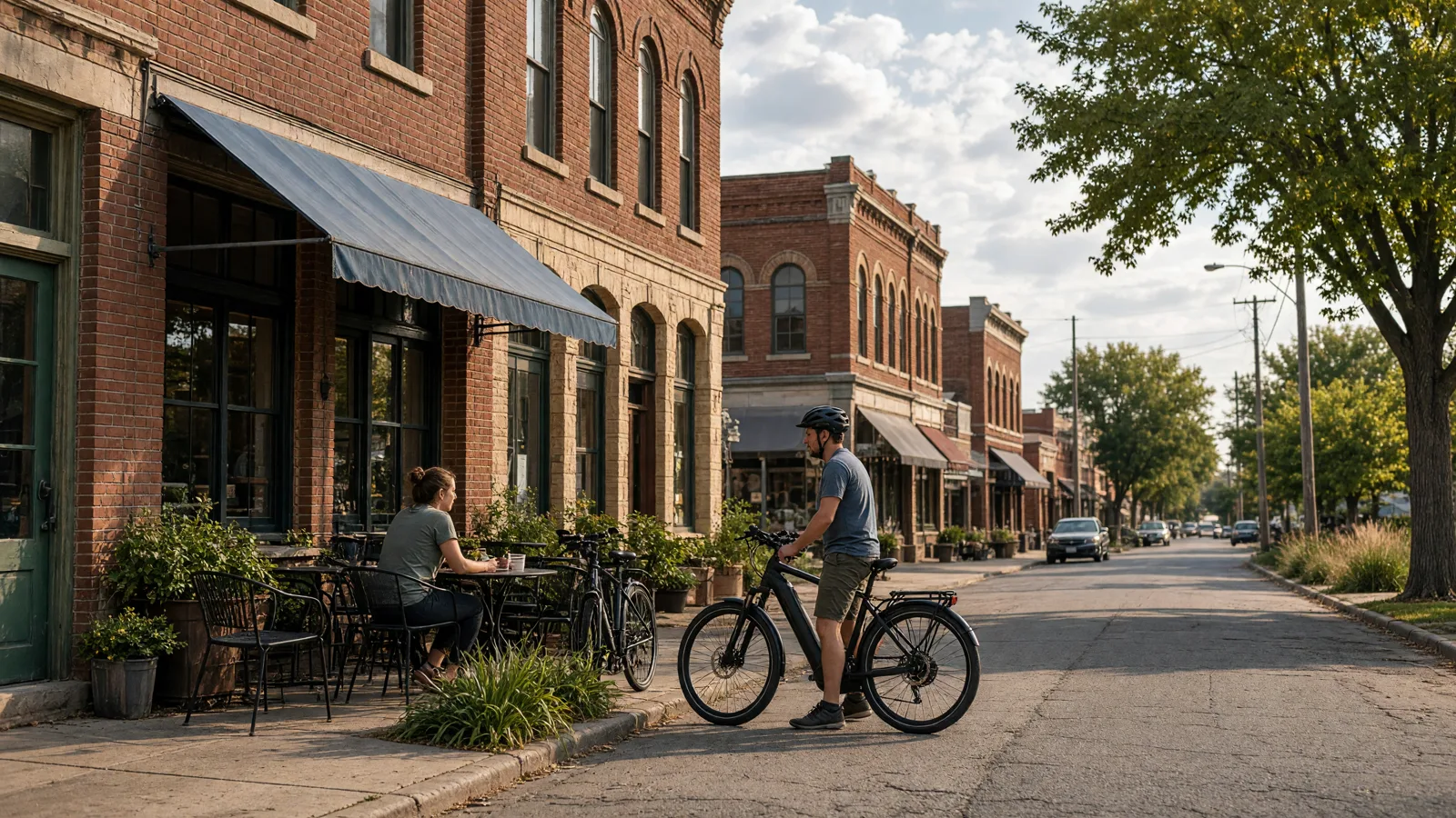 Scene in Mcpherson County, Kansas, downtown main