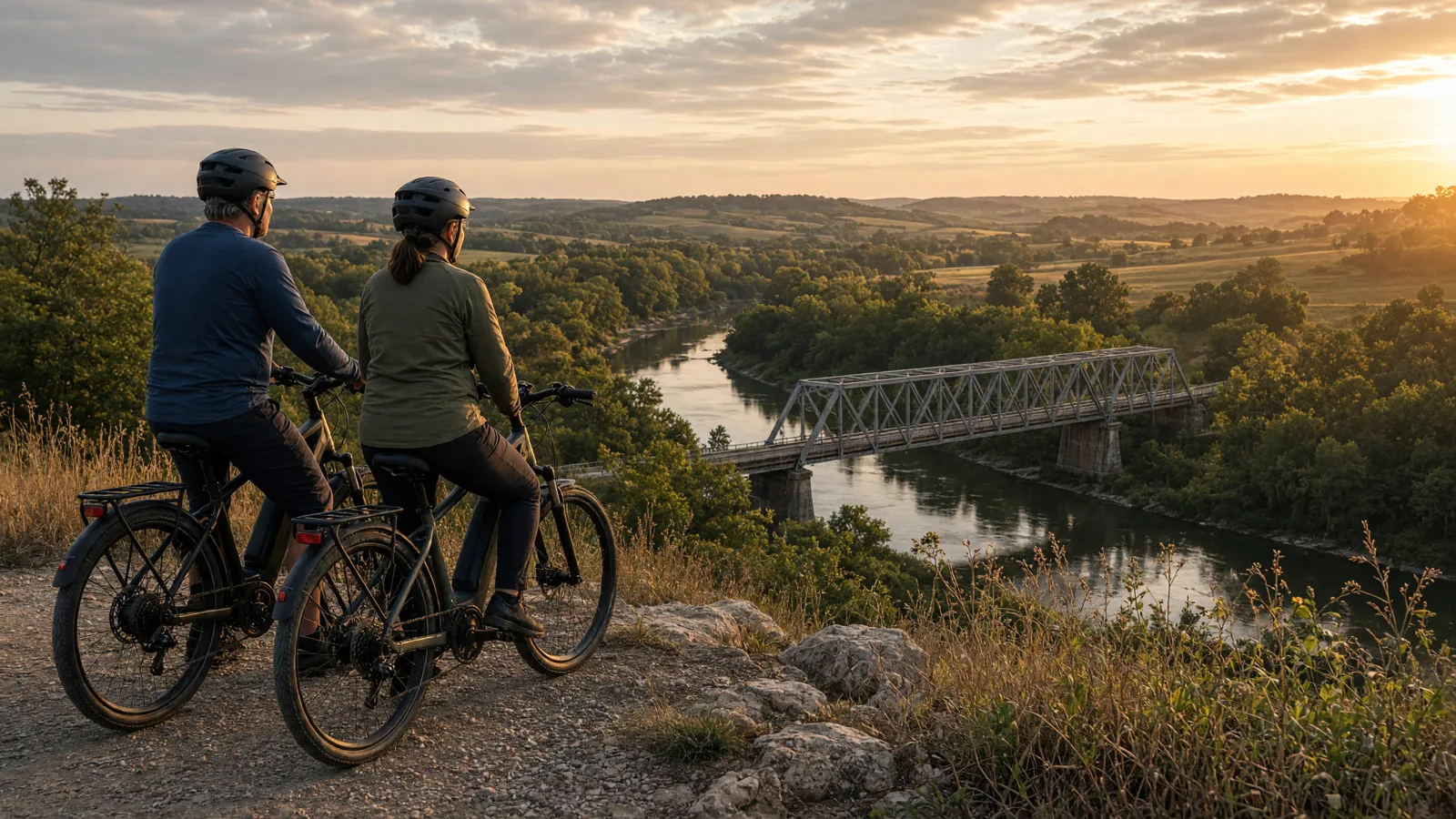 Scene in Miami County, Kansas, ebike overlook