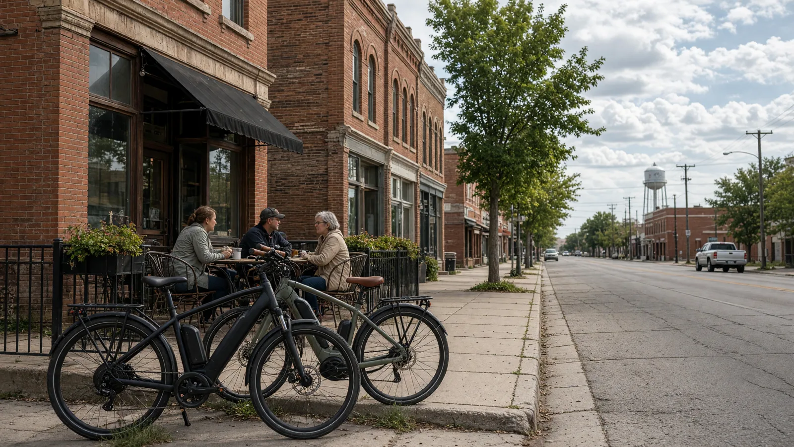 Scene in Reno County, Kansas, downtown main