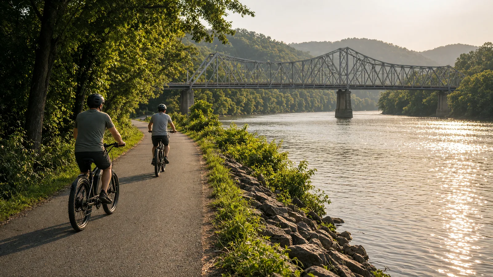 Scene in Boyd County, Kentucky — lakeside ride