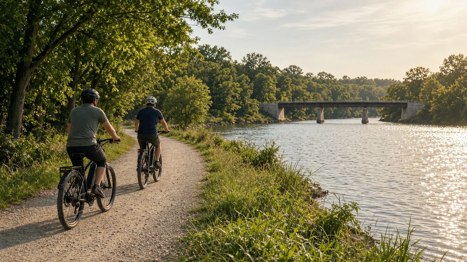 Scene in Christian County, Kentucky — lakeside ride
