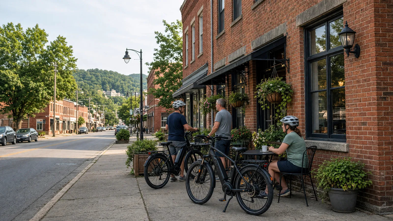 Scene in Clark County, Kentucky — downtown main