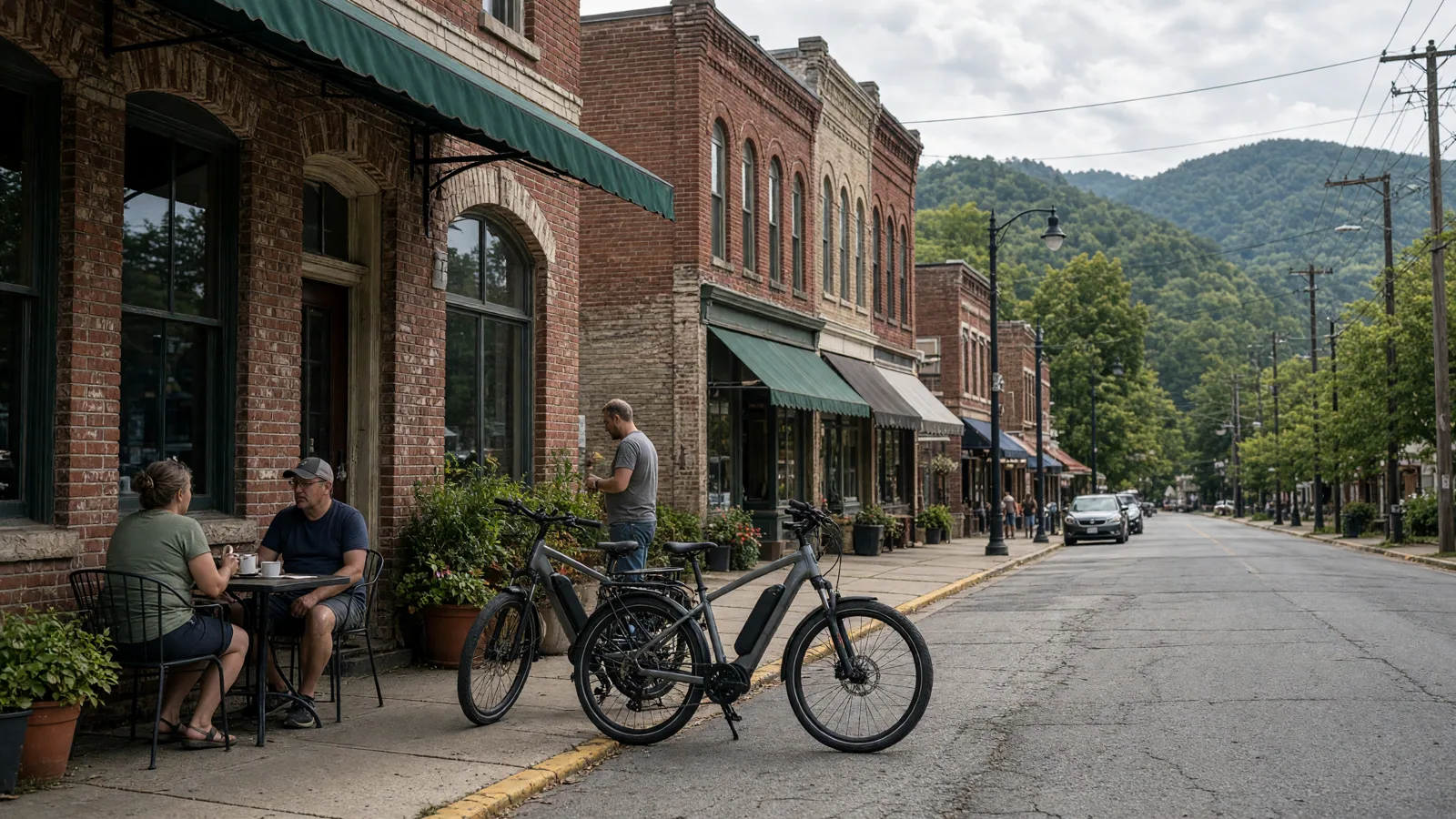 Scene in Estill County, Kentucky — downtown main