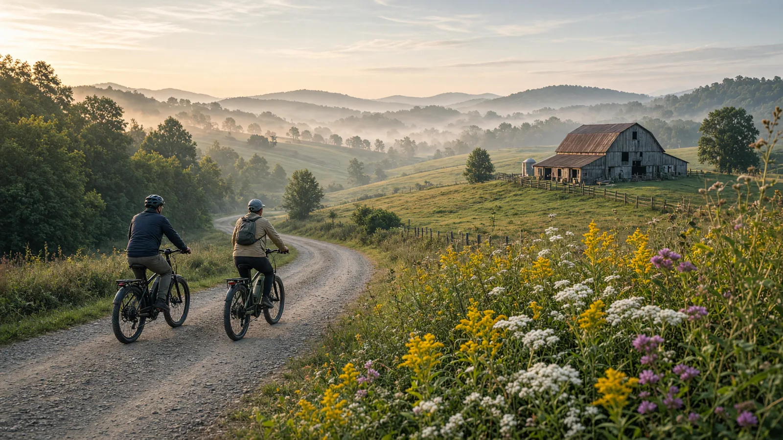 Scene in Hardin County, Kentucky — farm road