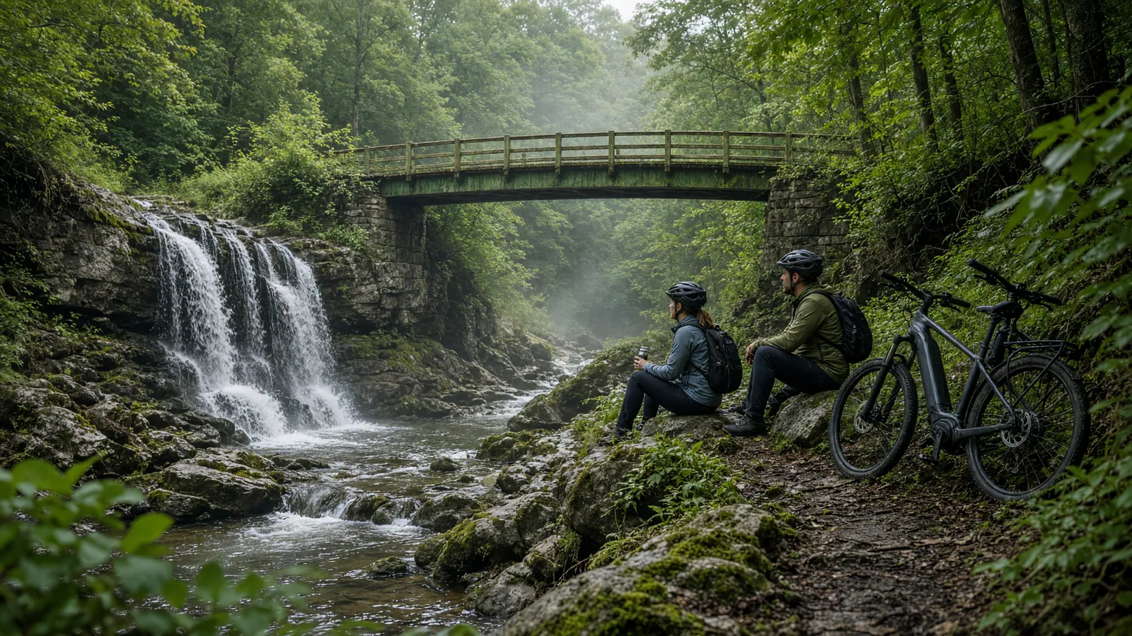 Scene in Larue County, Kentucky — waterfall hike