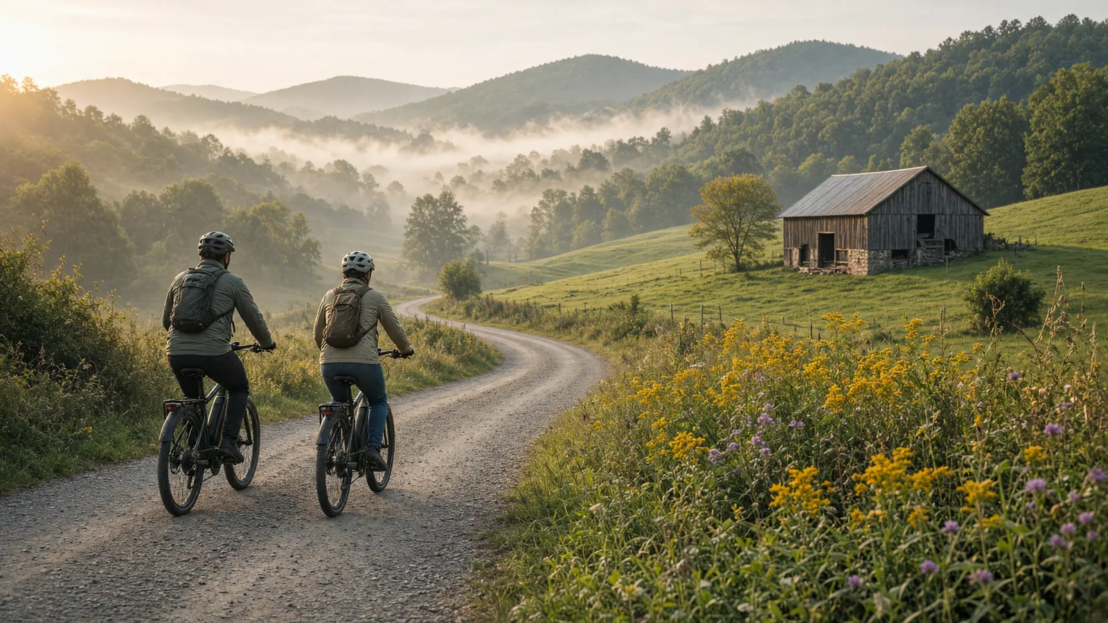 Scene in Letcher County, Kentucky — farm road